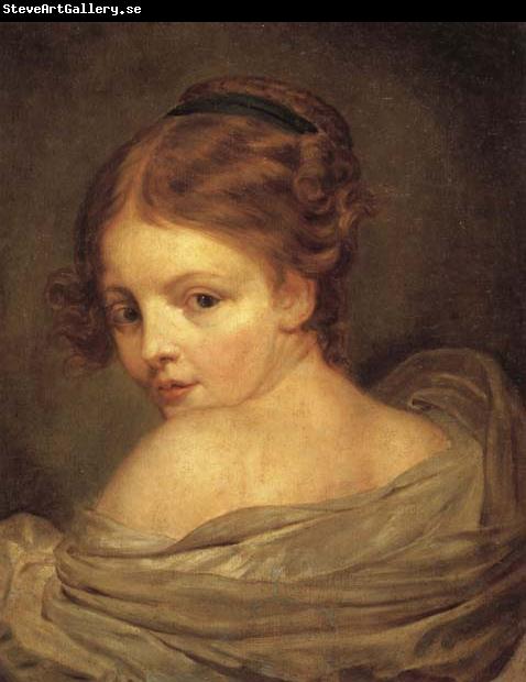 Jean Baptiste Greuze Young Woman Seen from the Back